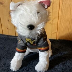 Bark Andre-Fleury, Rare White Plush Dog, Vegas Golden Knights, 2018- NWT